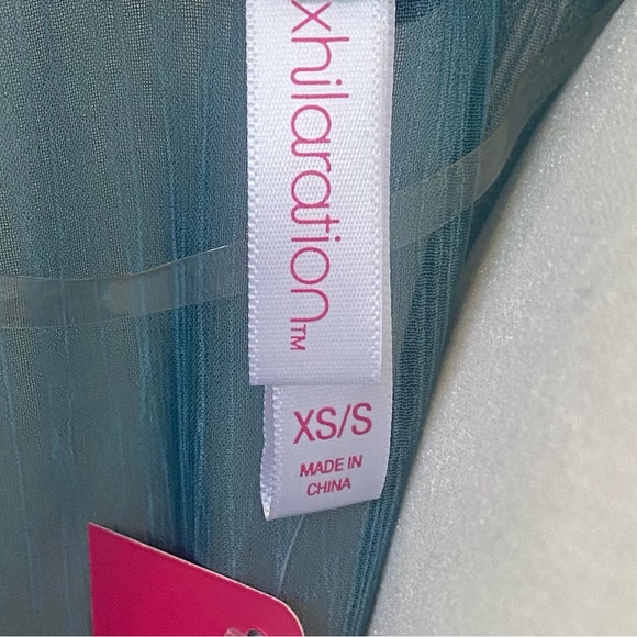 NWT Xhilaration XS/S Emerald Kimono with Blue Hemlines - Picture 13 of 14